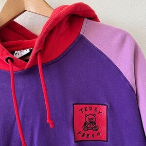 Teddy Fresh Hoodie Color Block size XL 100% cotton